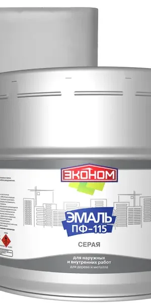 Эмаль Эконом ПФ-115 цвет серый 9 кг
