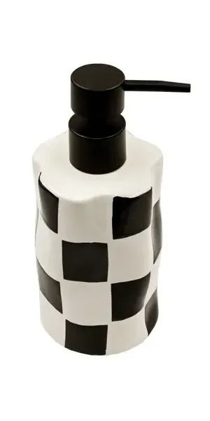 Дозатор для жидкого мыла Bath Plus Chess W-CE2023A-LD керамика цвет белые и черные квадратики
