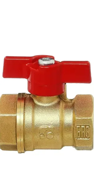 Кран шаровой прямой БАЗ DN15 PN40 1/2" ВР латунь ручка бабочка
