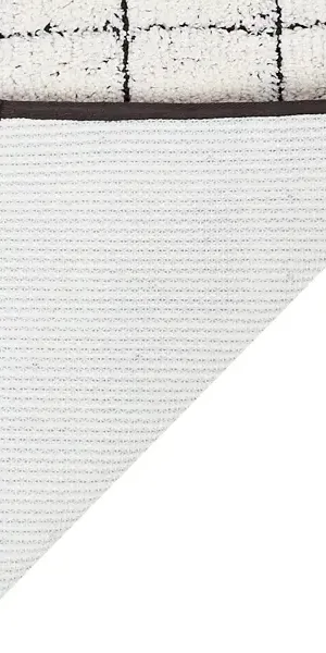 Коврик для ванной Swensa Note 50x80 см цвет черно-белый