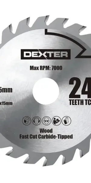 Диск по дереву 85x15 мм 24 зуба Dexter