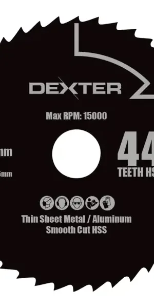 Диск пильный по алюминию 85x15 мм 44 зуба Dexter