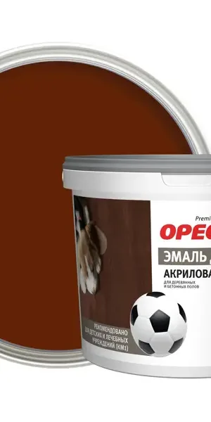 Эмаль акриловая для пола Ореол полуматовая цвет красно-коричневый 2.3 кг