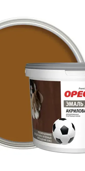 Эмаль акриловая для пола Ореол полуматовая цвет золотисто-коричневый 2.3 кг