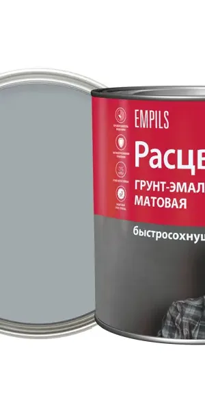 Грунт-эмаль по ржавчине 3 в 1 Расцвет быстросохнущая цвет серый 2.7 кг