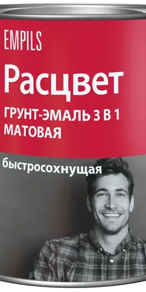Грунт-эмаль по ржавчине 3 в 1 Расцвет быстросохнущая цвет черный 2.7 кг