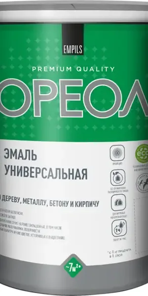 Эмаль универсальная Ореол глянцевая цвет прозрачный база С 0.9 кг
