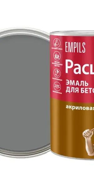 Эмаль для пола Расцвет 0.9 кг цвет серый