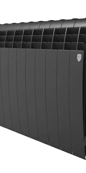 Радиатор секционный Royal Thermo BiLiner B 500/87 10 секций боковое подключение биметалл черный