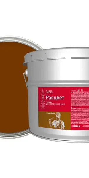 Эмаль для пола Расцвет 10 кг цвет коричневый