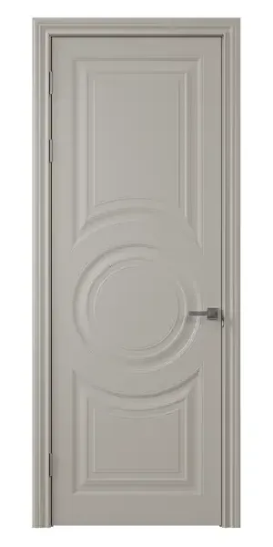 Дверь межкомнатная глухая с замком и петлями в комплекте Ларго 4 60x220 см эмаль цвет тепло-серый