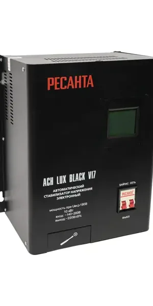 Стабилизатор напряжения Ресанта АСН Lux Black VI7 10 кВт