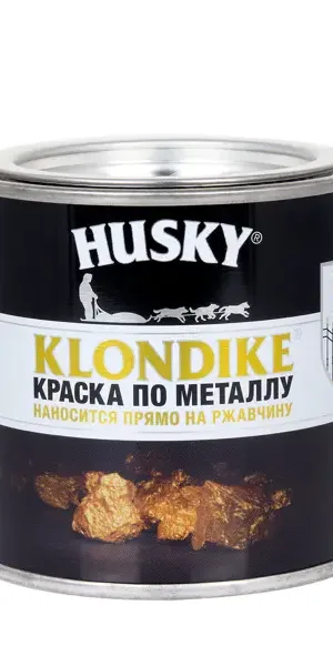Краска по металлу Husky Klondike молотковая цвет алюминий 0.25 л RAL