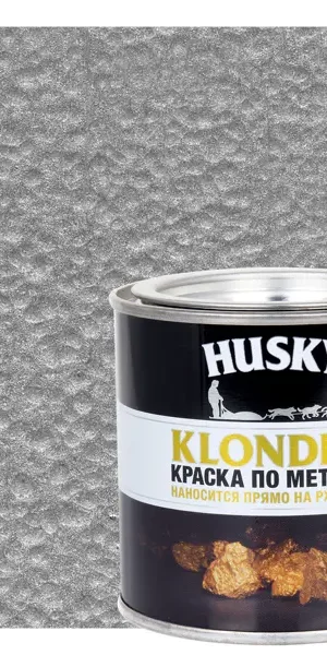 Краска по металлу Husky Klondike молотковая цвет алюминий 0.25 л RAL