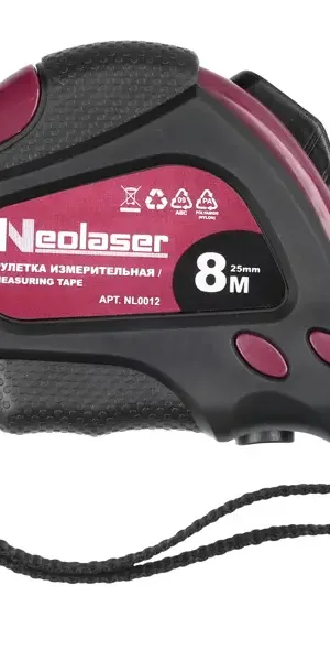 Рулетка Neolaser NL0012 с автостопом 8 м x 25 мм