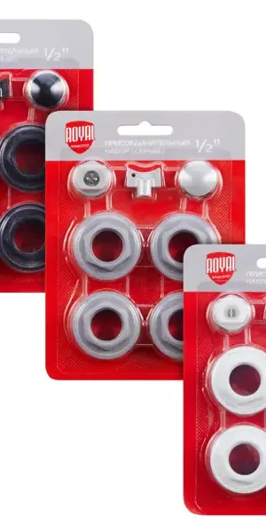 Монтажный комплект для радиатора Royal Thermo 1/2" сталь черный 7 шт.