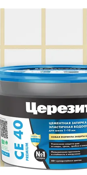 Затирка цементная Церезит CE 40/2 цвет слоновая кость 39 2 кг