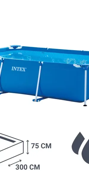 Бассейн каркасный Intex Rectangular Frame 28272 300x200x75 см