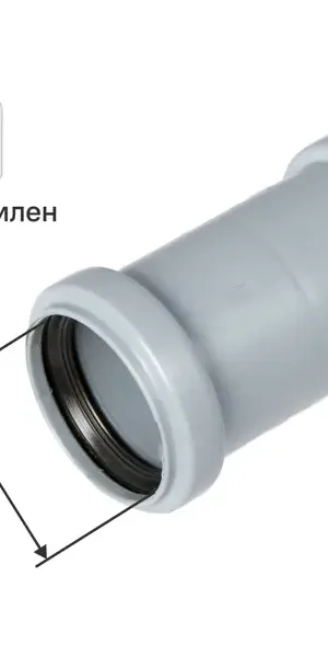 Муфта двухраструбная Политэк 50 мм полипропилен