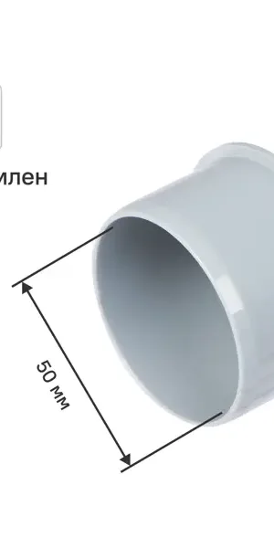 Заглушка Политэк 50 мм полипропилен
