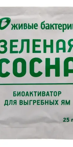 Биоактиватор для выгребных ям Зеленая сосна 12 доз 300 г