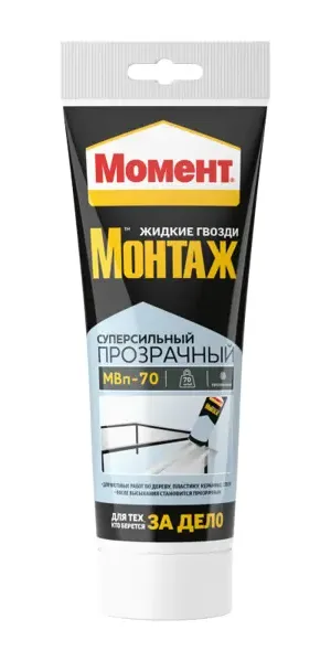 Клей монтажный прозрачный Момент суперсильный 185 г