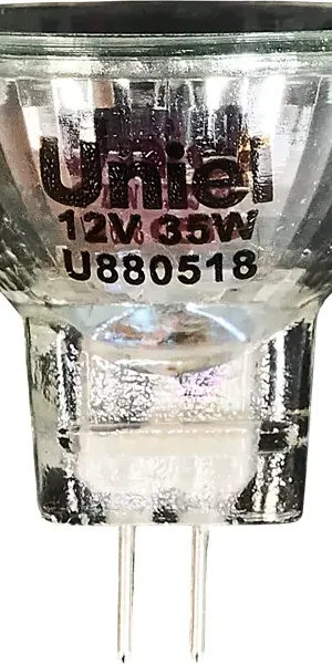 Лампа галогенная Uniel GU4 35 Вт 12 В свет тёплый белый