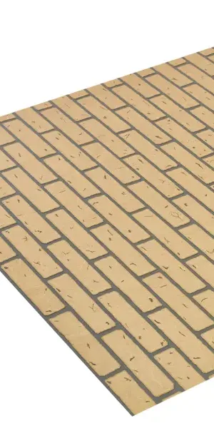 Листовая панель МДФ Кирпич жёлтый обожжённый 2440x1220x4 мм 2.98 м2