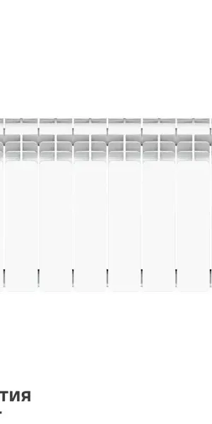 Радиатор секционный Equation Aluminium 350/90 12 секций боковое подключение алюминий белый