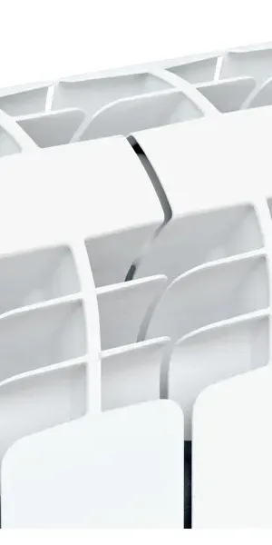 Радиатор секционный Equation Aluminium 500/90 8 секций боковое подключение алюминий белый