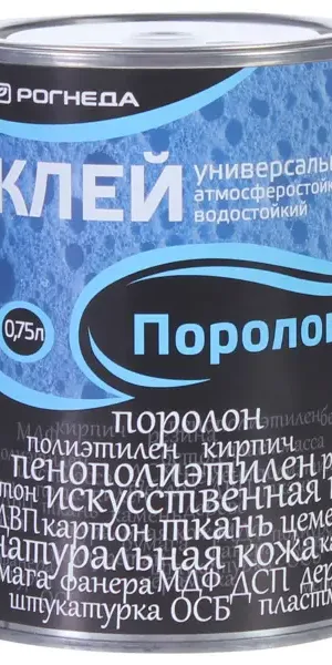 Клей универсальный водостойкий Поролон plus 0.75 л