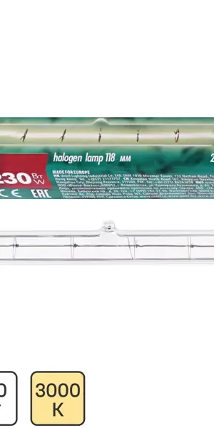 Лампа галогенная Uniel R7s 230 Вт 118 мм