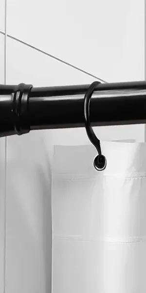 Карниз для ванной Bath Plus телескопический 122-218 см цвет чёрный