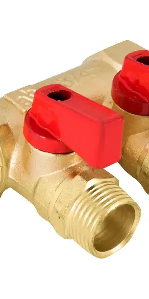 Коллектор Aquabeam на 2 выхода 3/4"x1/2" НР латунь