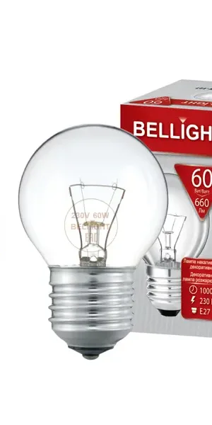Лампа накаливания Bellight Е27 220 В 60 Вт шар 660 лм теплый белый цвет света