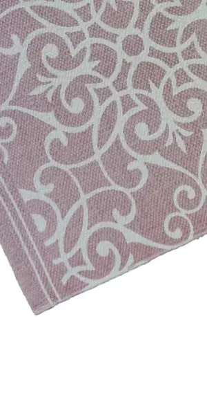 Коврик декоративный хлопок Inspire Lesia 60x120 см цвет розовый