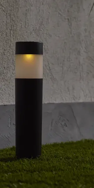 Светильник в грунт Inspire Praia на солнечных батареях свет цветной RGB IP44 цвет чёрный
