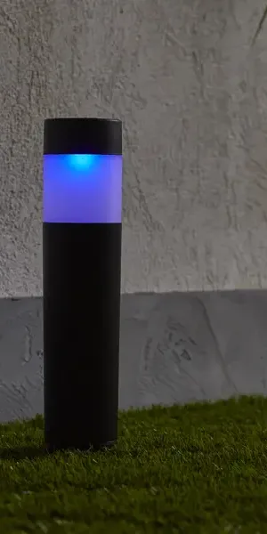 Светильник в грунт Inspire Praia на солнечных батареях свет цветной RGB IP44 цвет чёрный