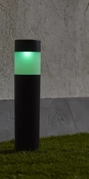 Светильник в грунт Inspire Praia на солнечных батареях свет цветной RGB IP44 цвет чёрный