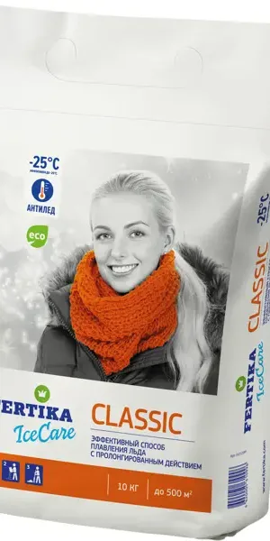 Противогололедный реагент Fertika icecare classic 10 кг