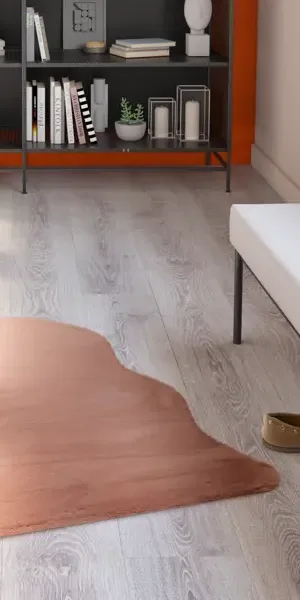 Шкура искусственная полиэстер Inspire Bianca 60x90 см цвет розовый