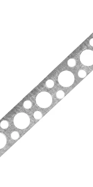 Перфорированная лента прямая LP 12x0.5 5 м оцинкованная сталь цвет серый