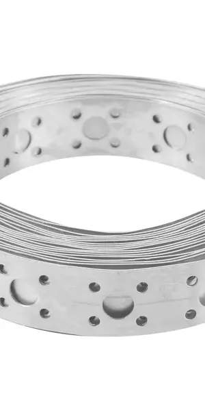 Перфорированная лента прямая LP 20x0.8 5 м оцинкованная сталь цвет серый