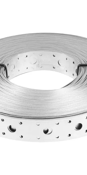 Перфорированная лента прямая LP 25x0.8 25 м оцинкованная сталь цвет серый
