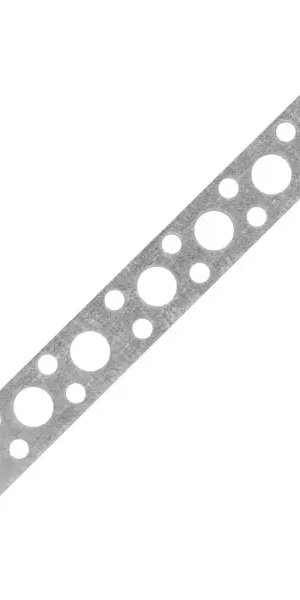 Перфорированная лента прямая LP 12x0.5 25 м оцинкованная сталь цвет серый
