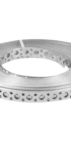 Перфорированная лента прямая LP 12x0.5 25 м оцинкованная сталь цвет серый
