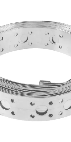 Перфорированная лента прямая LP 20x0.5 5 м оцинкованная сталь цвет серый
