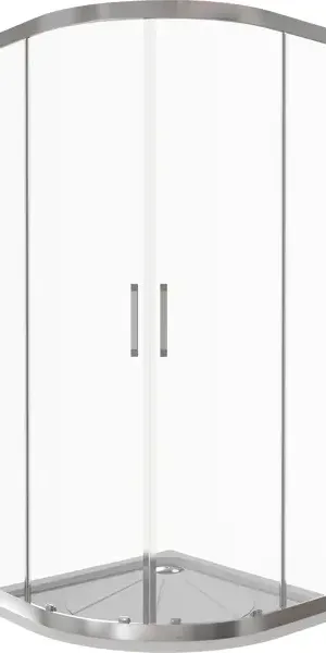 Душевой уголок Makiato R-100-C-WE, 1/4 круга 100x100 см хромированный профиль прозрачное стекло раздвижной