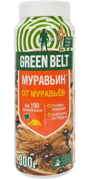 Средство для защиты садовых растений GreenBelt от вредителей Муравьин 300 г