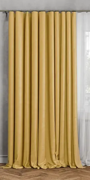 Штора со скрытыми петлями Inspire Tony 200x280 см цвет желтый Solemio 1